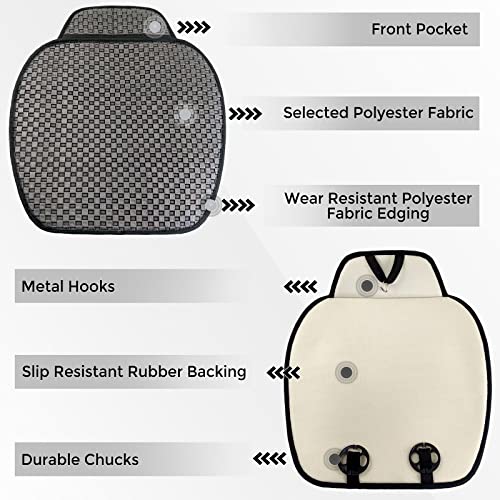2 Pack Car Seat Cover For Front Car Seat Bottom,Ice Silk Seat Cushion Protector Without Backrest With Storage Pocket, Works With Summer Sedan Suv Pickup Minivan (Gray) #TOP5