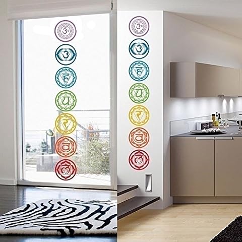 Bangle009 7Pcs Yoga Wall Stickers Set Cover