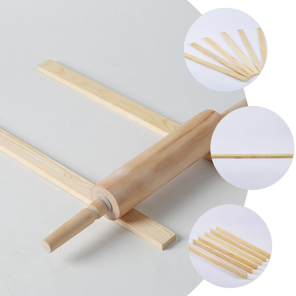 NUOBESTY 3 Set Strumenti di Ceramica Guide per Mattarello Argilla Aerea per Adulti Aria Listello Legno Pasta Modellabile Attrezzi Calzante Robusto Strumento di Ceramica di Legno 6 Pezzi * 3