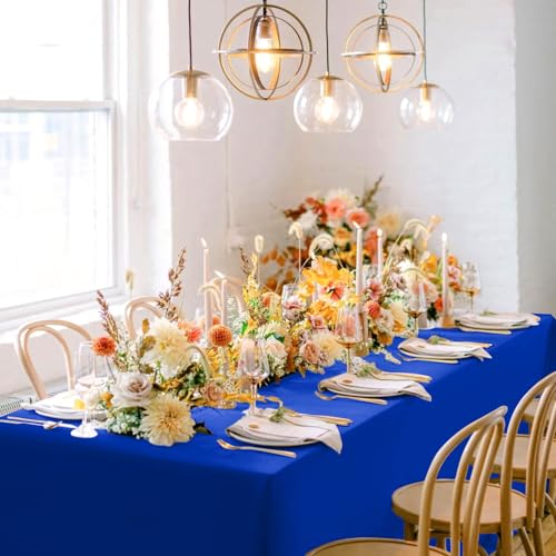 Image of sancua Royal Blue Rectangle Tablecloths 90x156 Inch, 6 Pack