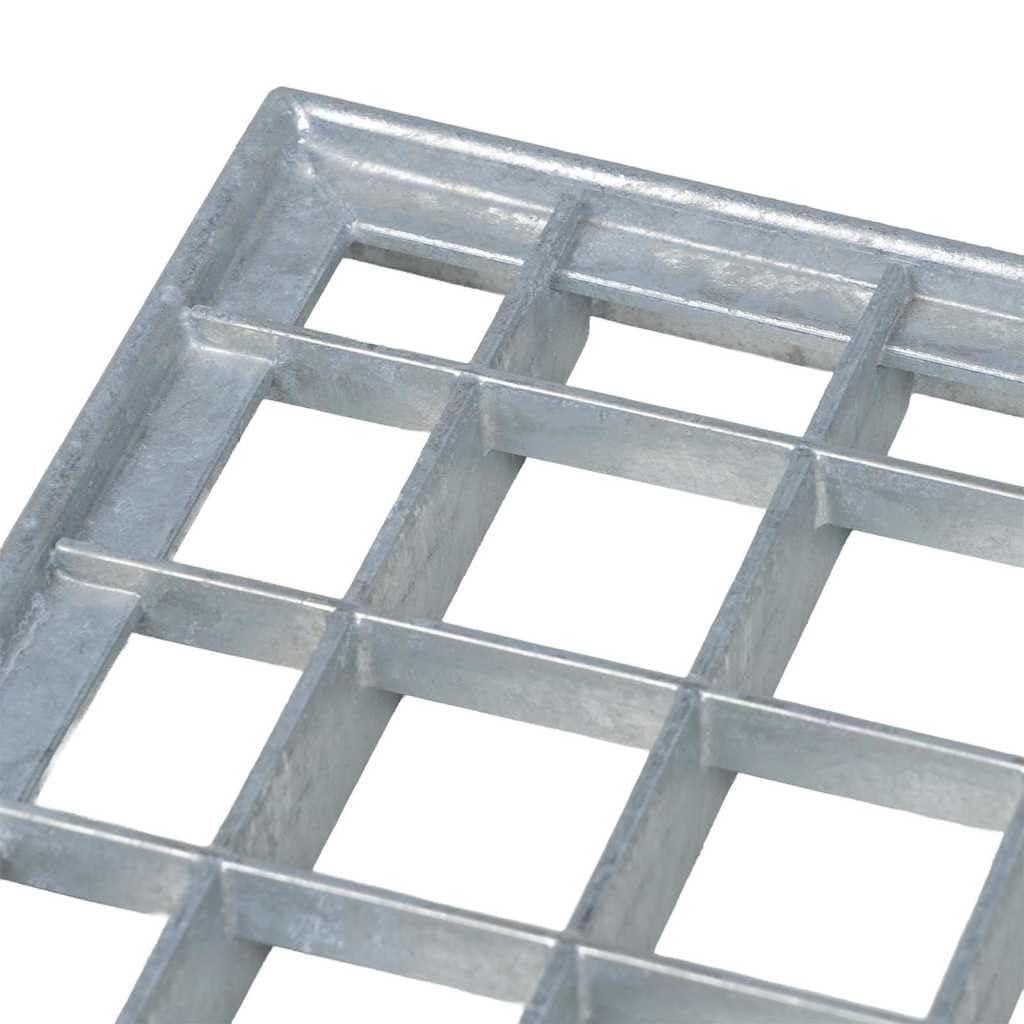 Griglia argentata, 30 x 30 x 2 cm, in acciaio zincato a caldo, filtro per scarico, filtro per capelli, tappo per lavandino, doccia, vasca da bagno, cucina, con design di drenaggio efficiente