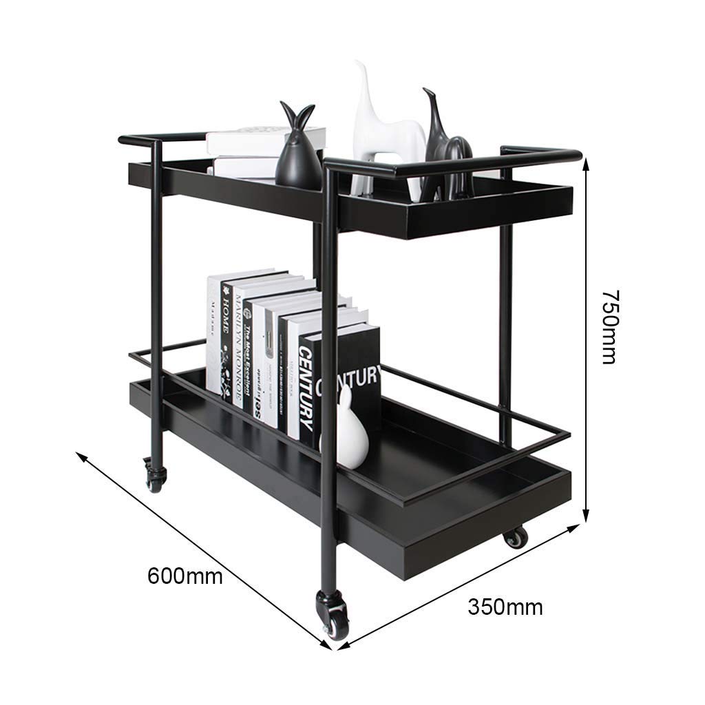 Carrelli, Carrello Multifunzione, Veicoli Portatili per il Riciclaio, Portavivande con Ruote Carrello Di Servizio con Struttura in Ferro Stile Industriale, Cucina con Isola Bar Conservazione Del