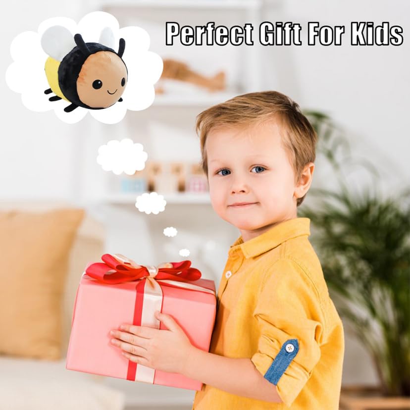 LGWJHCY Bienen Plüschtiere, Weiche Bienen Kuscheltier Spielfigur Plüsch, Bumblebee Plüsch Spielzeug, Tolles Geschenk für Jungen Und Mädchen Zum Fantasievollen Spielen.