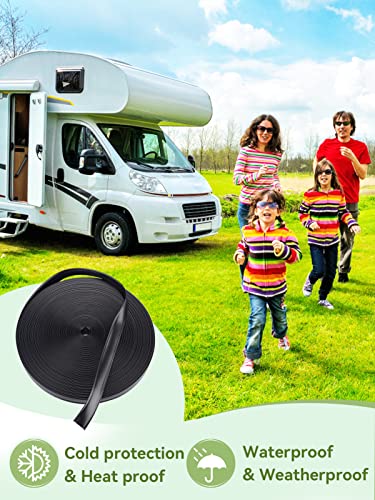Madholly Rv Insert Molding Trim, 1 Inch Heavy-Duty Vinyl Travel Trailer Insert Trim Waterproof & Uv-Resistant Screw Cover For Rv Camper Accessories (Black, 100Ft) #TOP4