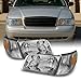 For Ford Crown Victoria Clear Replacement Headlights W/Corner Lamps 4pc Left + Right Pair Set