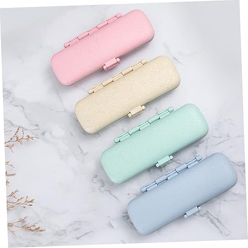 Miniatura 7 de Hemoton Paquete de 2 pastilleros pequeños para bolso, organizador de píldoras de viaje, estuche pequeño para monedero, organizador de medicamentos,