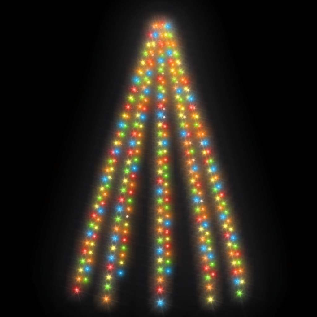 Siatka świetlna na choinkę z 300 diodami LED, wielokolorowa, 300 cm, materiał PCW, 10 łańcuchów świetlnych, złącze USB, wodoszczelna, do użytku wewnątrz i na zewnątrz, świąteczne oświetlenie