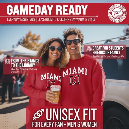 Image of NCAA College Sweatshirt Fleece Crewneck Pullover for Men and Women | Officially licensed NCAA college gameday crewneck pullover - 9 oz fleece lined sweatshirt with arch and logo design