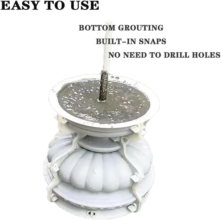 Miniatura 5 de Molde para maceta, molde de hormigón grande para hacer macetas, molde de hormigón de 7.48 x 7.48 x 8.66 pulgadas, molde de maceta para decoración de