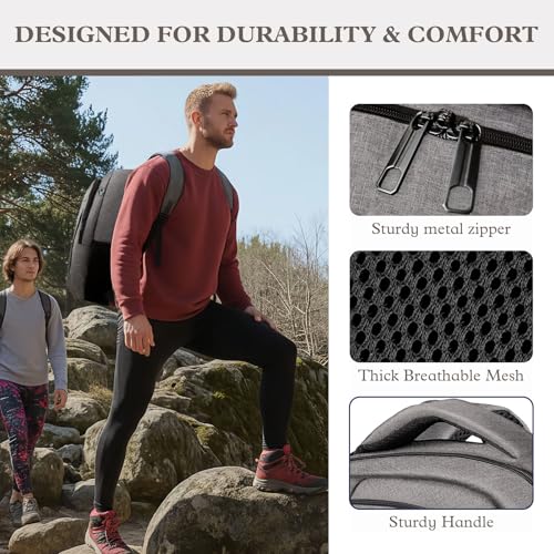 Image of 17 inch Travel Laptop Backpack, Airline Approved Computer Bag, Grey