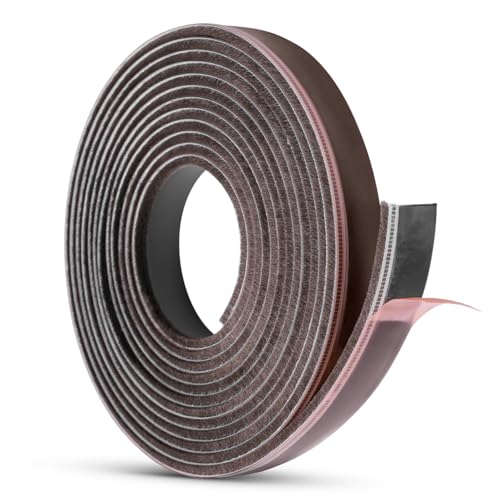 Flatro 5.2M Surface Mounted Self Adhesive Intumescent Seal Strip for Fire Doors, Smoke, Draft and Insect Protection (1, Brown)