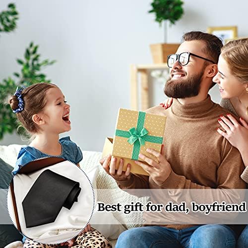 2 Pieces Clip On Tie with Clip Pre-tied Neckties Matte Standard Security Tie for Wedding Funeral Formal Business Tie