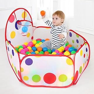 شبكة كور للأطفال + عدد 100 كرة لعبة جميلة للأطفال متعددة واضا هدية عيد الميلاد والمناسبات Shapes And Colors