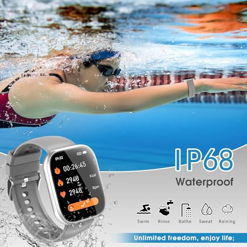 Ddidbi Smartwatch Damen Herren, Fitnessuhr Damen mit Telefonfunktion 1.85" Zoll Touchscreen… – Ansicht 6