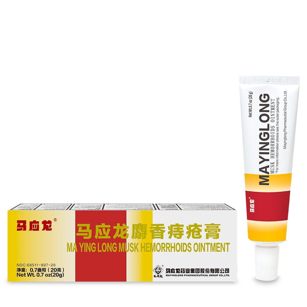 Mayinglong Musk Hemorrhoids Ointment - 20 Grams Maximum Strength Formula for Hemorrhoidal Fast Relief Soothes Itching Burning Discomfort