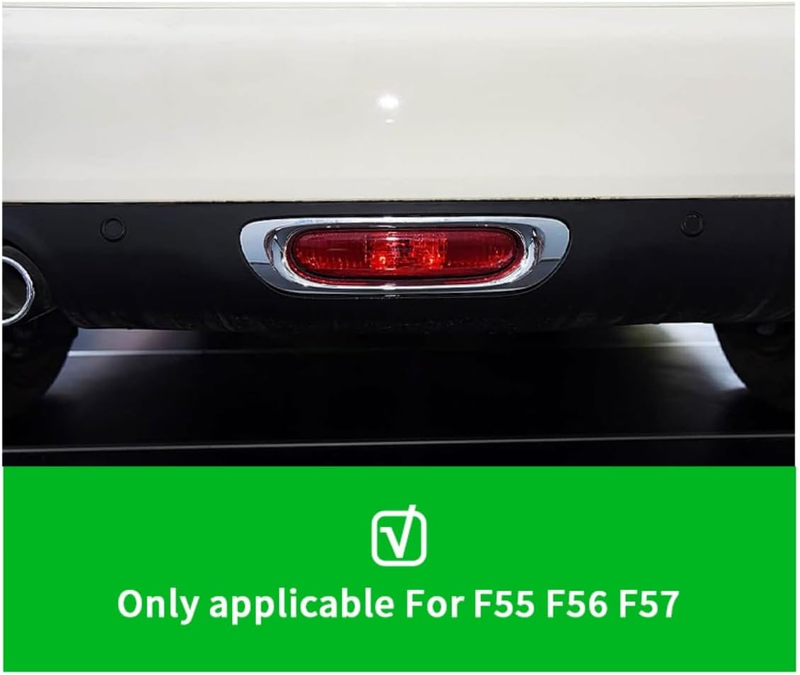 Car Rear Fog Light Frame Shell Exterior Decorative Trim Sticker Compatible with MINI Cooper F Series F55 Hardtop F56 Hatchback 2014+ F57 Covertible 2016+ (JCW)