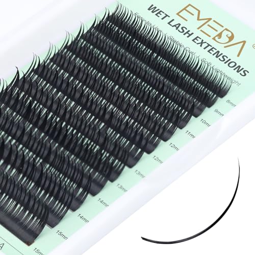 EMEDA Lash Spikes Wet Eyelash Extension Premade Spire Manga (0.07 C Mix)