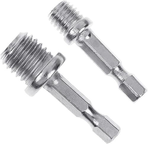 2 unidsset adaptador de taladro hexagonal M10+M14 Herramientas de división de madera Llave eléctrica Adaptar su taladro eléctrico a alto par de