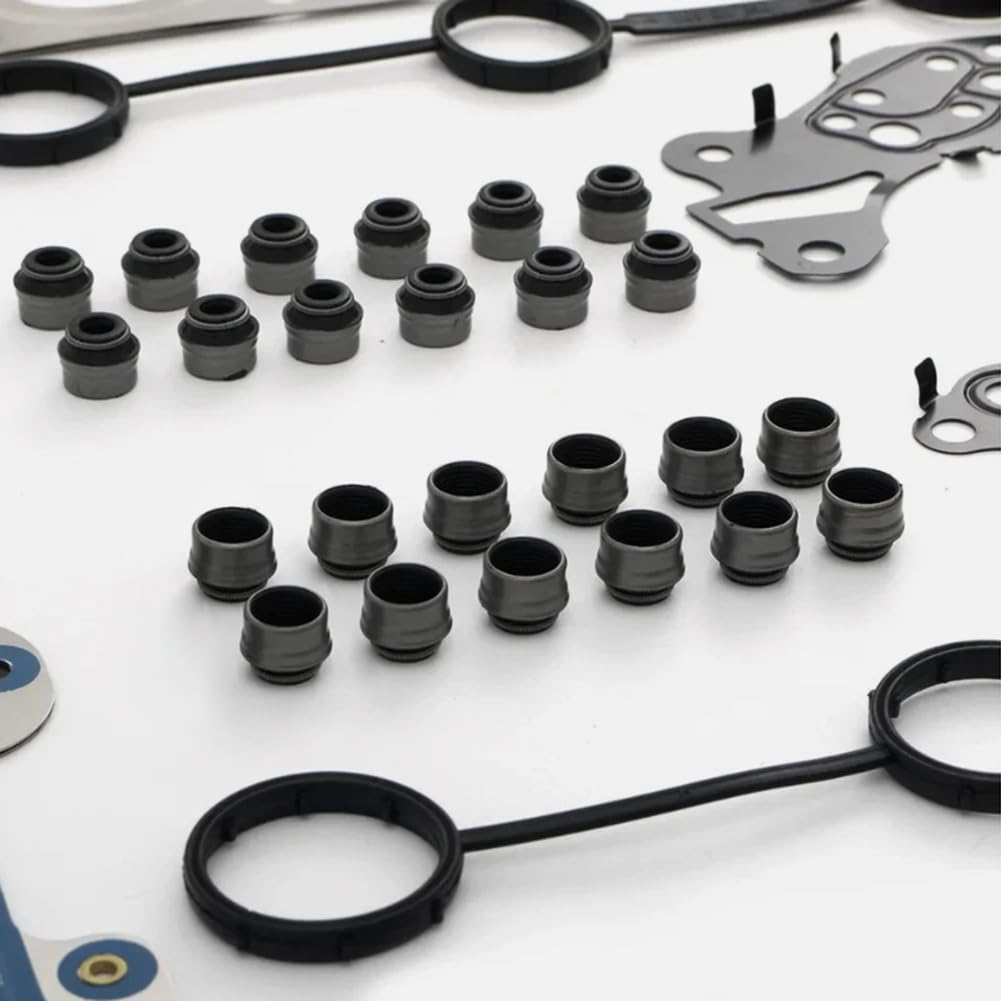 FSFYUK 1 Set Kit guarnizioni testata cilindro in metallo e gomma 06E103148AG per 3.0 TFSI Gas V6 Sovralimentato