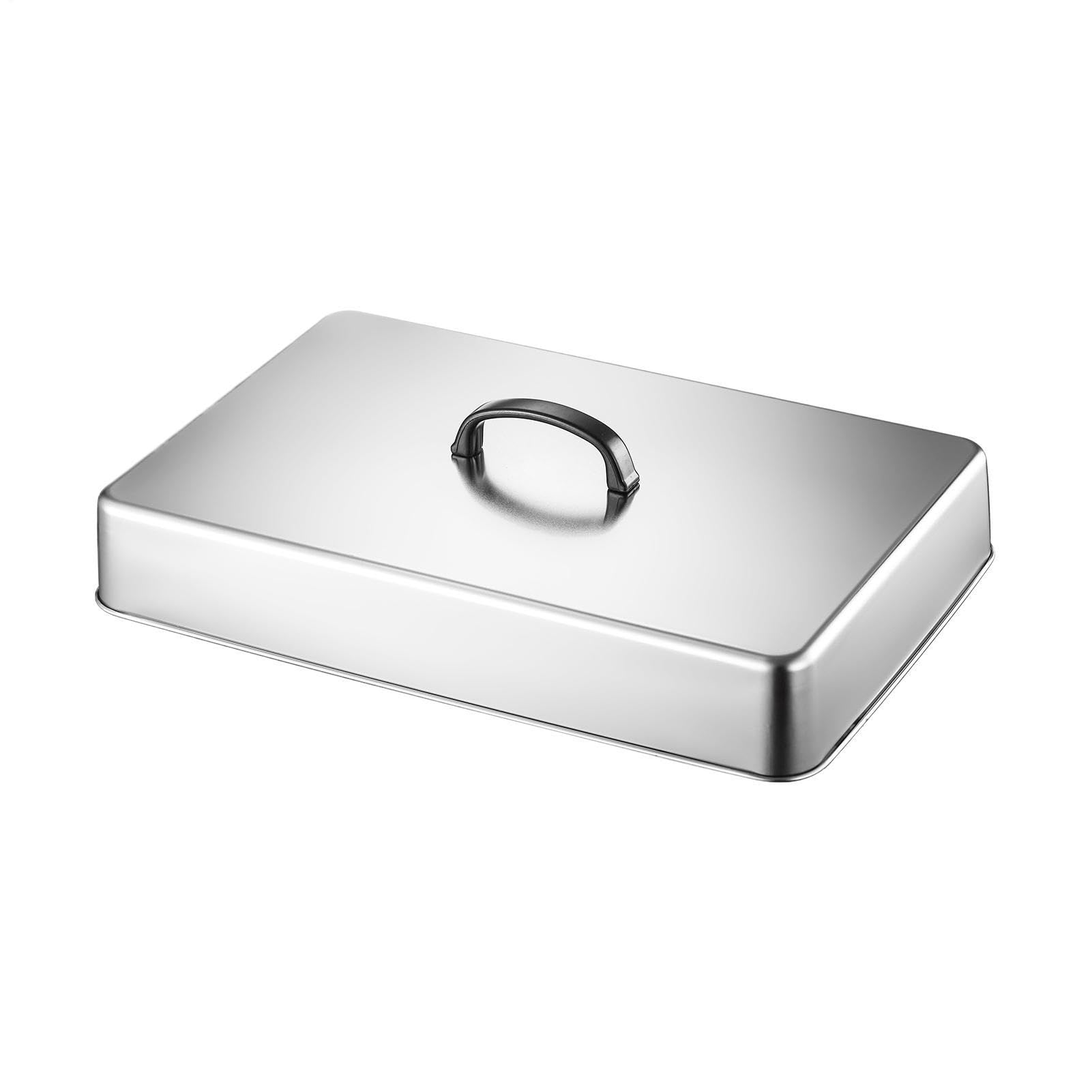 Tapa para rosoladora para placa 43,5 x 28,2 x 6,6 cm Tapa rectangular de | Tapa para cocción al vapor, uso interior y exterior cocina Flat Top BBQ Co