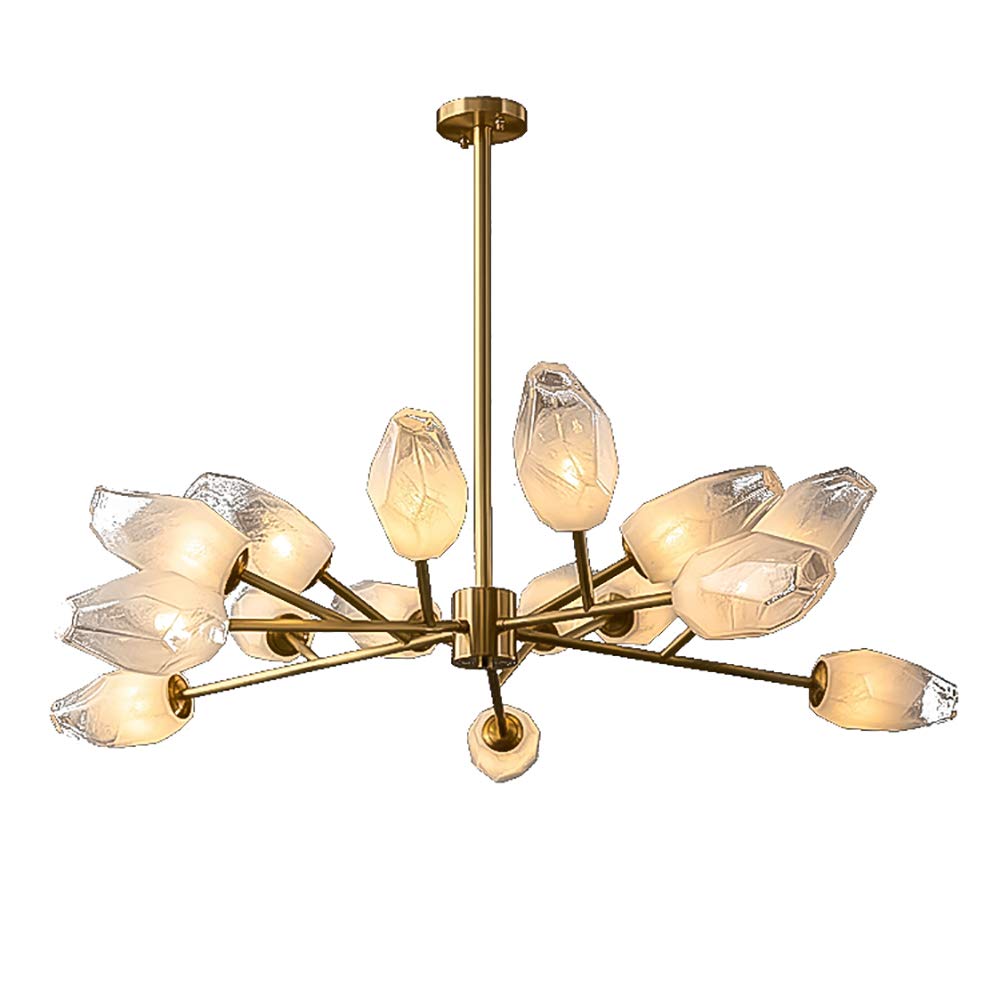 Postmodernista Molécula Frijol Mágico Candelabro,Casa Salón Comedor Lámpara De Dormitorio Villa,G9 Nórdico Lujo Ligero Lujo Candelabro-Dorado. 15 cabezas