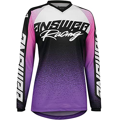 Answer Racing A22 Syncron Prism Women's Off-Road Motorcycle Jersey - Purple/Rhodamine Red/Seafoam/Small