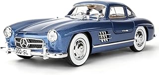 Mercedes Next Store Benz 300SL Seagull Wing Model Car - 1:18 Scale Zinc Alloy with Doors, Hood and Openable Rear Trunk, Rolling Wheels, Rubber Tires, Premium Interior