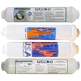 4 Filter Set for 5-stage Universal Countertop RO Systems, including Sediment, T28, DI and T33 inline