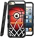 iPod touch 5th / 6th Case, CASECREATOR[TM] For Apple iPod touch 5th / 6th generation () -- NATURAL TUFF Hybrid Rubber Hard Snap-on Case Red Black-BasketBall Hoop