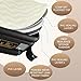 Queen Air Mattress with Built-in Pump,18'' Foam Topper Inflatable Mattress,Luxury Blow Up Mattress 2 Mins Self-Inflation/Deflation - Breathable and Flatness-Free for Camping, Home & Guests