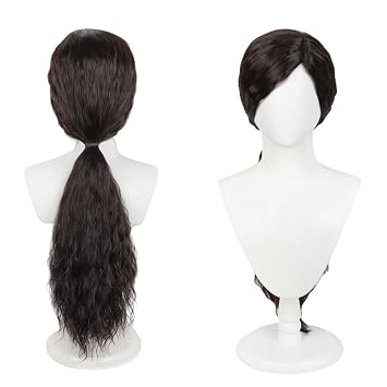 Topcosplay Womens Black Brown Long Curly Hair Suitable For Halloween Cosplay Costume Wig