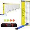 Portable Pickleball Net with Pickleballs and Carry Bag for Driveway | 22FT Regulation Size Pickle Ball Net, Weather Resistance Strong Steel Frame, Easy Setup for Indoor Gym, Outdoor Court