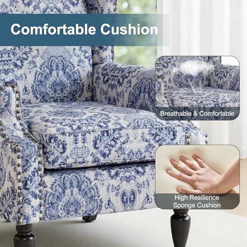 Sillón Tela Azul marino Plegable miniatura 6