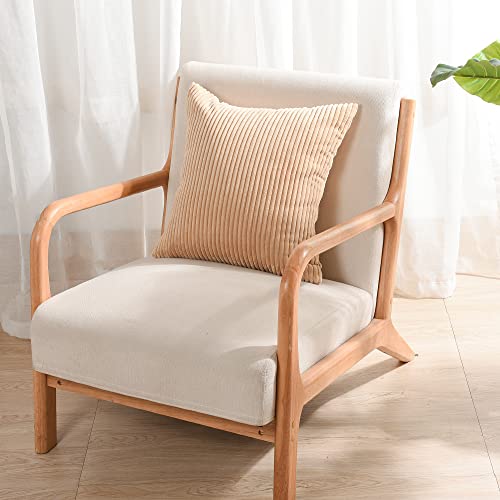 Alusbell Pack Of 4, Soft Decorative Corduroy Square Throw Pillow Cover, Bed Cushion Covers Pillowcase, Home Decor Decorations For Sofa Couch Bed Chair 18X18 Inch/45X45 Cm (Brown) #TOP6