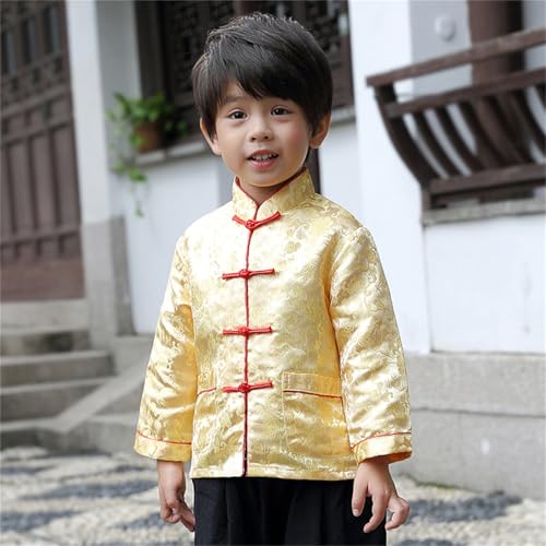 Boys Chinese New Year Traditonal Jacket Dragon Pattern Spring Festival Cardigan2