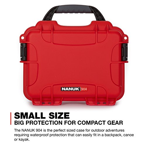 Nanuk 904 Waterproof Hard Case With Foam Insert - Red #TOP1