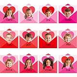 Valentines themed cutouts set: The Valentines bulletin board decoration set includes 10 styles of heart envelope paper cutouts, with 6 pieces for each style, totaling 60 pieces, designed for you to cut out your own photo Cutouts and place them into t...