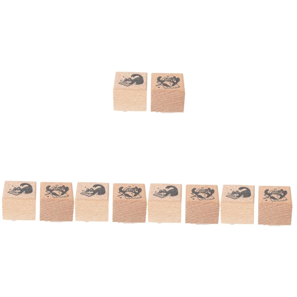 HOMSFOU 5 Sätze Katzenrobbe Herstellung Briefmarken Für Naturszenen Briefmarken Zum Selbermachen Sammelalbumstempel Zeitschriftenstempel Alte Holz 2 Stück * 5