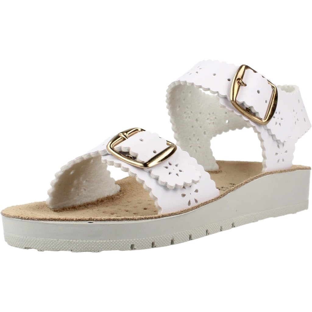 Geox Girl's J Sandal Costarei Gi, White, 12.5 UK