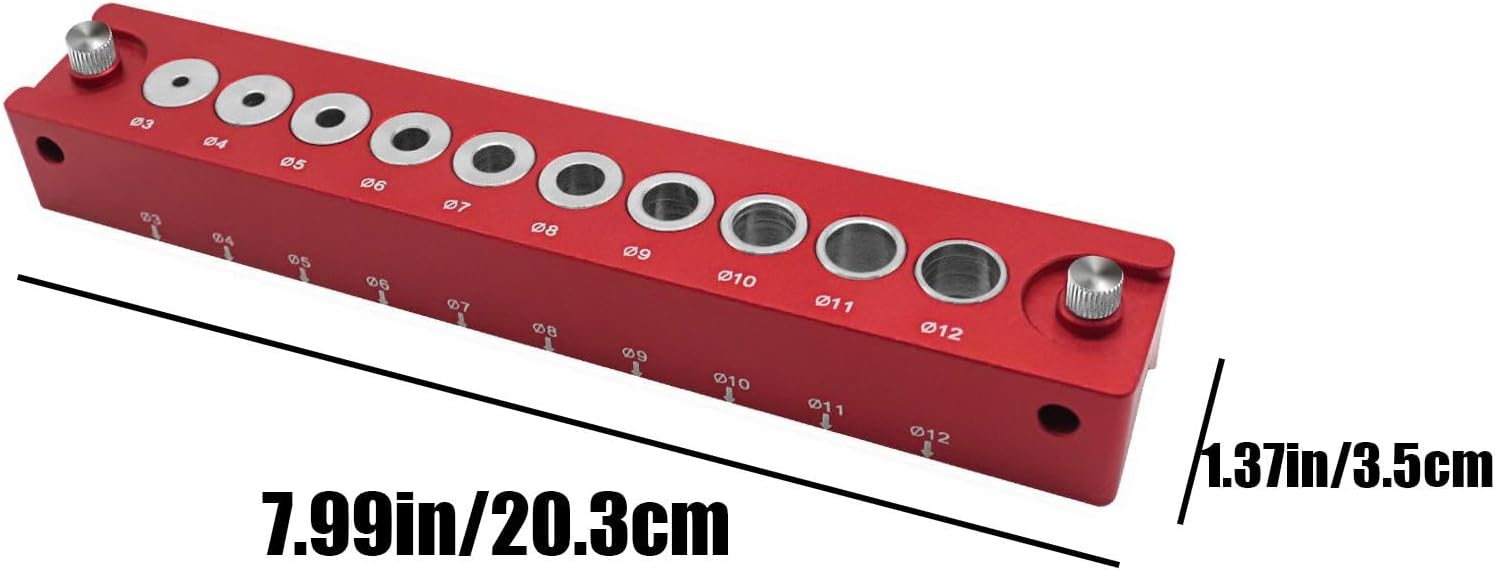 Hole Drill Guide - 3-12 Mm Woodworking Hole Locator | Woodworking Jig Kit, 45 Degree with Positioning Rod, Power Tool Accessory Jigs, Woodworking Positioner, Precision Drilling for Tight Spaces