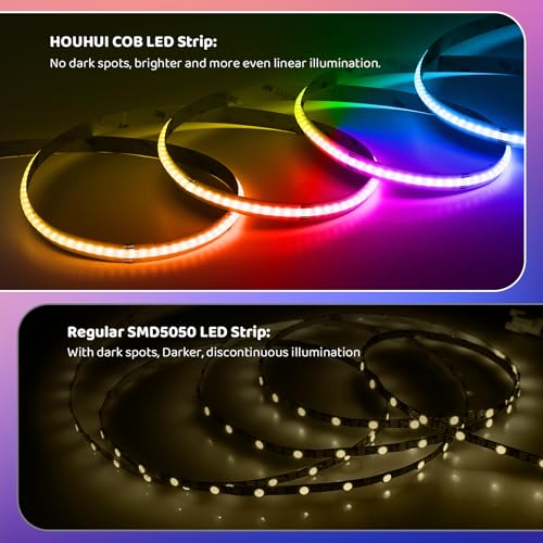 Tira de LED RGB COB 5m Flexible 24V miniatura 3