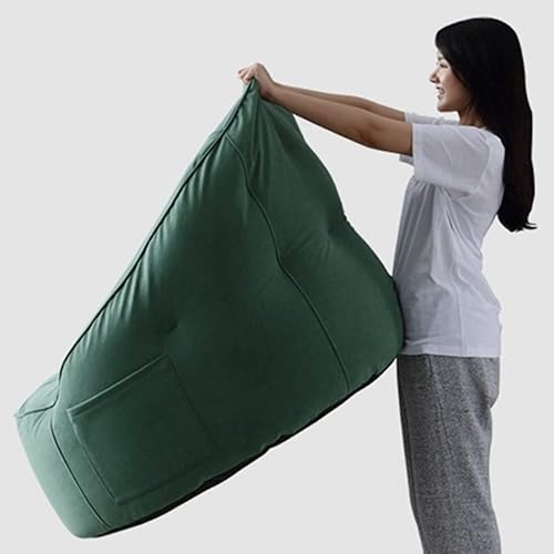 Miniatura 6 de Sillas grandes para sofás perezosos, sin relleno, de algodón, puf, puff para sala de estar, tatami (color 2 en 1 yarda, amarillo, tamaño funda vacía)