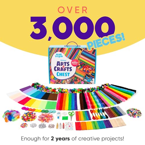Blue Squid 3000+ pcs Arts and Crafts Supplies