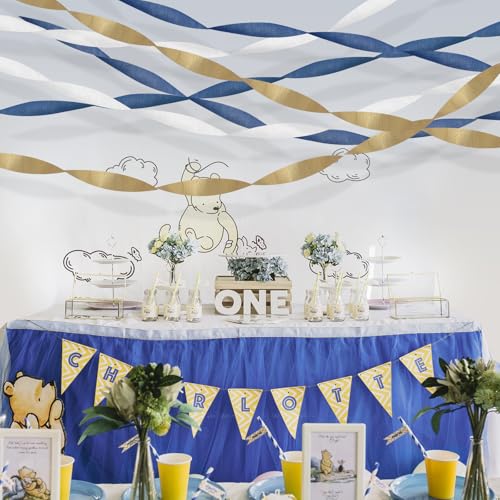 Image of Crepe Paper Streamers 6 Colors 492ft - Party Streamers & Paper Streamers for Birthday Decorations, Bachelorette Party, Baby Shower, Wedding & Bridal Shower Decor, Streamers Party Supplies (Style E)