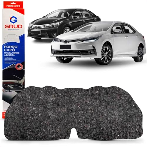 Manta Acústica Forro de Capô Antichamas Premium Corolla 2015 A 2019 Com Presilhas Grud