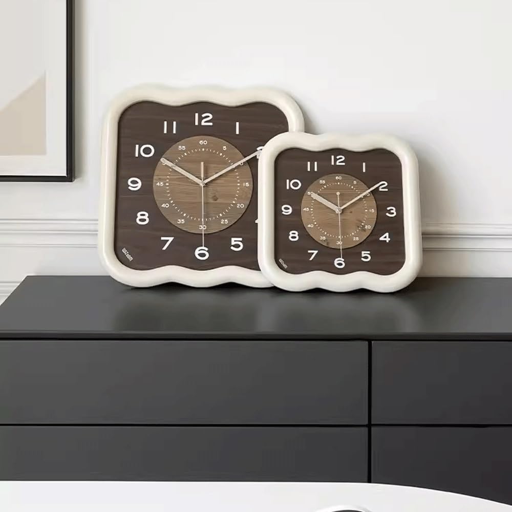 ZENY896V Reloj Cocina Reloj de Pared casero Retro Simple for Sala Estar(Blanco,Grande)