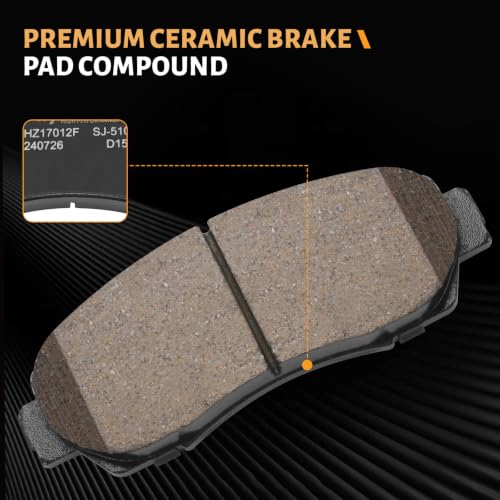 Image of D1521 Front Premium Ceramic Disc Brake Pads Fit For Honda CR-V 2020-2022 Hybrid EX /EX-L /Touring, For CR-V 2012-2016 AWD 2.4L,For Honda Crosstour 2013-2015, For Subaru Legacy 2016-2019 2.5i