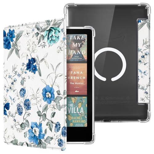 Image of CoBak Magnetic Case for 7 inch Kindle Paperwhite 12th Gen 2024 and Kindle Colorsoft - Compatible with iPhone MagSafe, for Samsung /Belkin /Anker Wireless Charging Pads, Clear Back Cover, Auto Sleep Wake