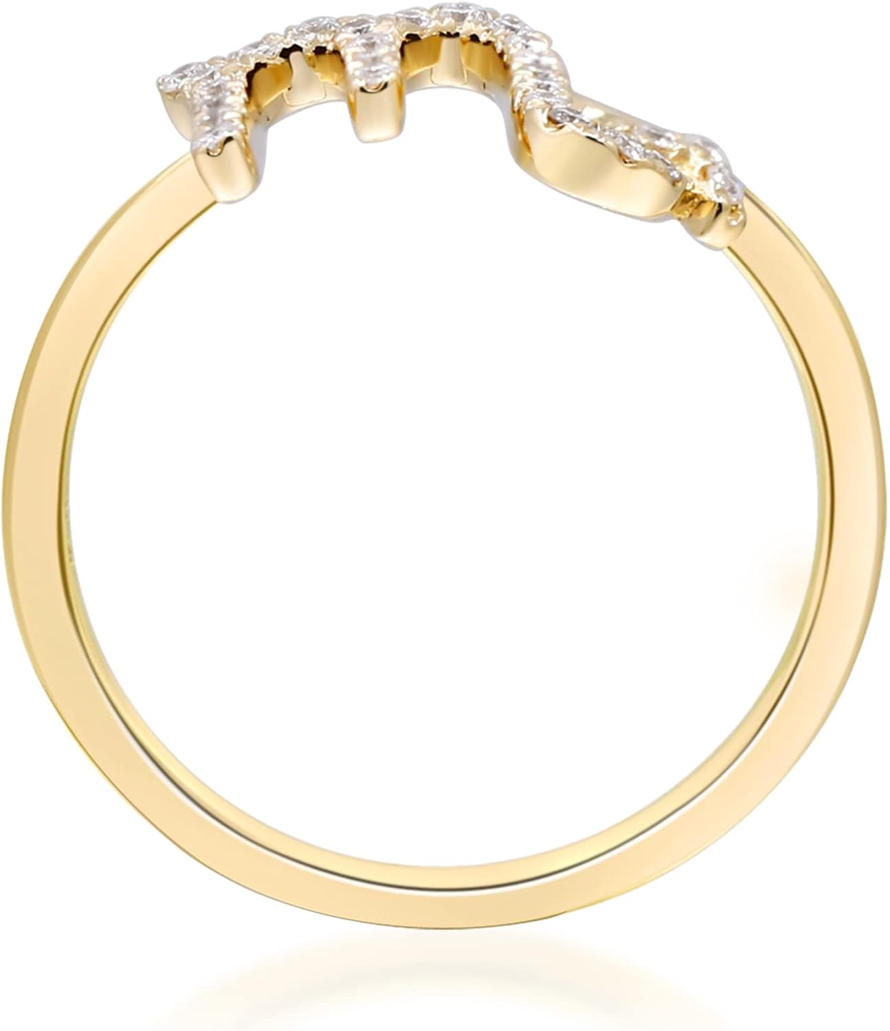 Gin & Grace Scorpio Sun Sign Zodiac 14K Yellow Gold Natural White Diamond Ring for women | Ethically, authentically & organically sourced (Round-cut) shaped Diamond hand-crafted jewelry for her | Diamond Ring for women