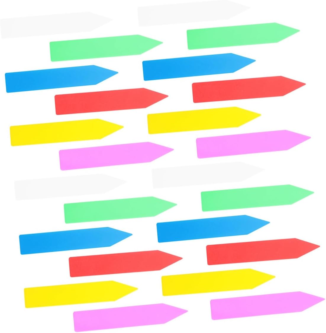 HEMOTON 600pcs Plastic Plant Labels Stakes for Gardening, Multi-Color Waterproof Plant Markers 10x1.8cm, Sturdy Garden Tags for Outdoor Pots, Flowers, and Vegetable Planting